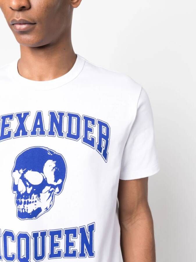 Alexander McQueen T-shirt met logoprint Wit