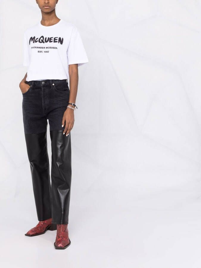 Alexander McQueen Graffit T-shirt Wit