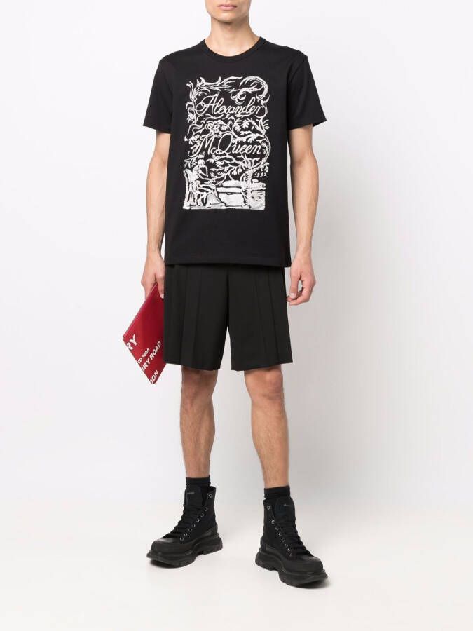 Alexander McQueen T-shirt met logoprint Zwart