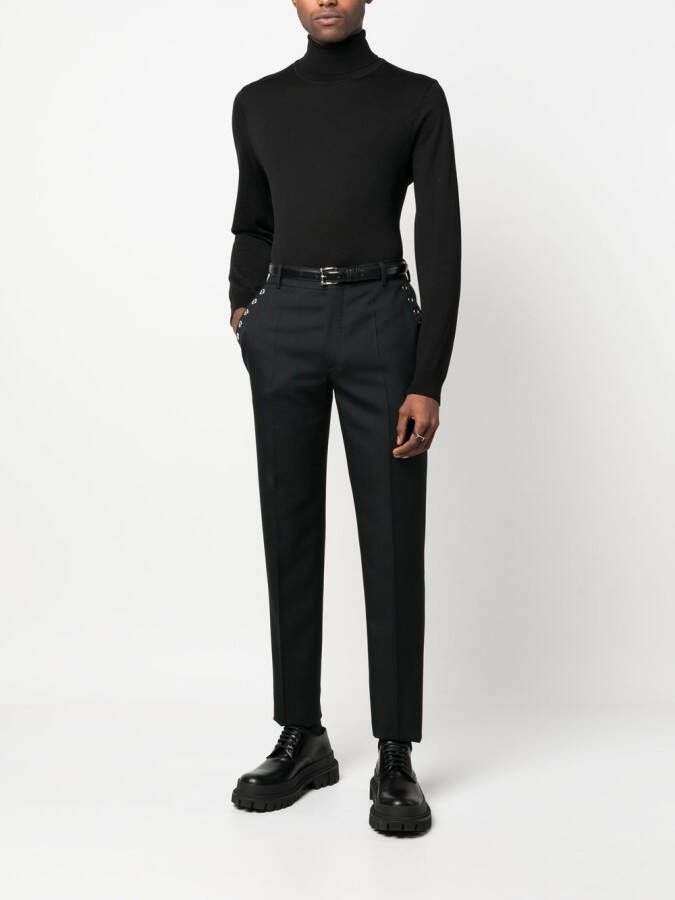 Alexander McQueen Pantalon met ringlets Zwart