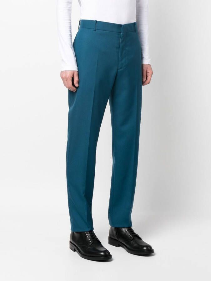Alexander McQueen Pantalon met toelopende pijpen Blauw