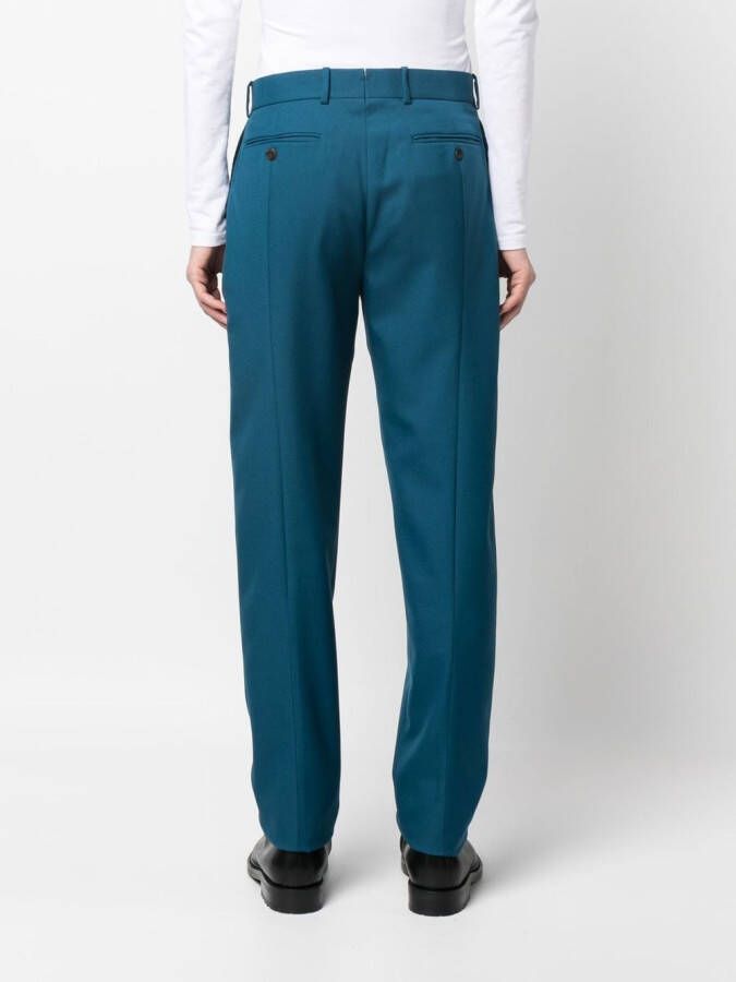 Alexander McQueen Pantalon met toelopende pijpen Blauw
