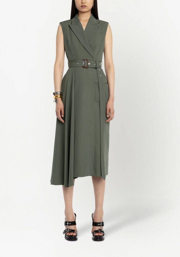 Alexander McQueen Wollen mini-jurk Groen
