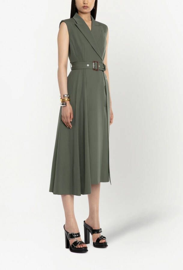 Alexander McQueen Wollen mini-jurk Groen