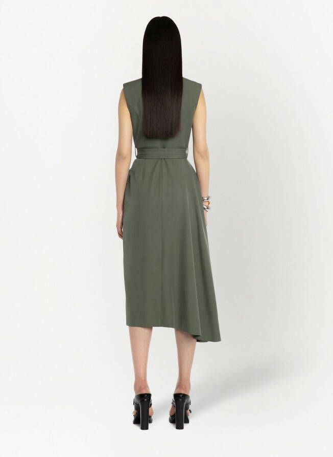 Alexander McQueen Wollen mini-jurk Groen