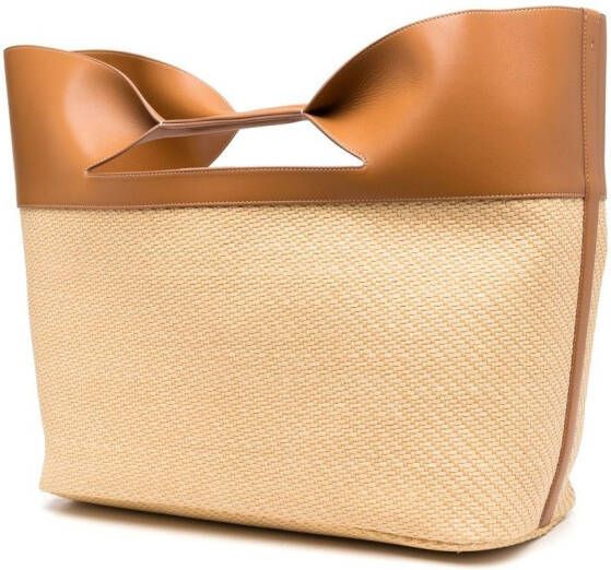 Alexander McQueen The Bow rieten shopper Beige