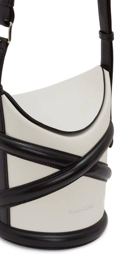 Alexander McQueen The Curve bucket-tas Beige