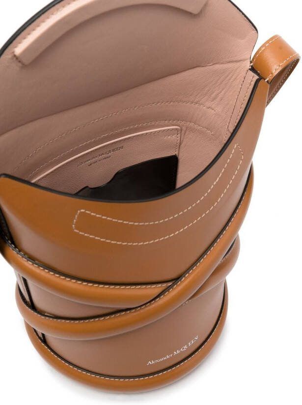 Alexander McQueen The Curve bucket-tas Bruin