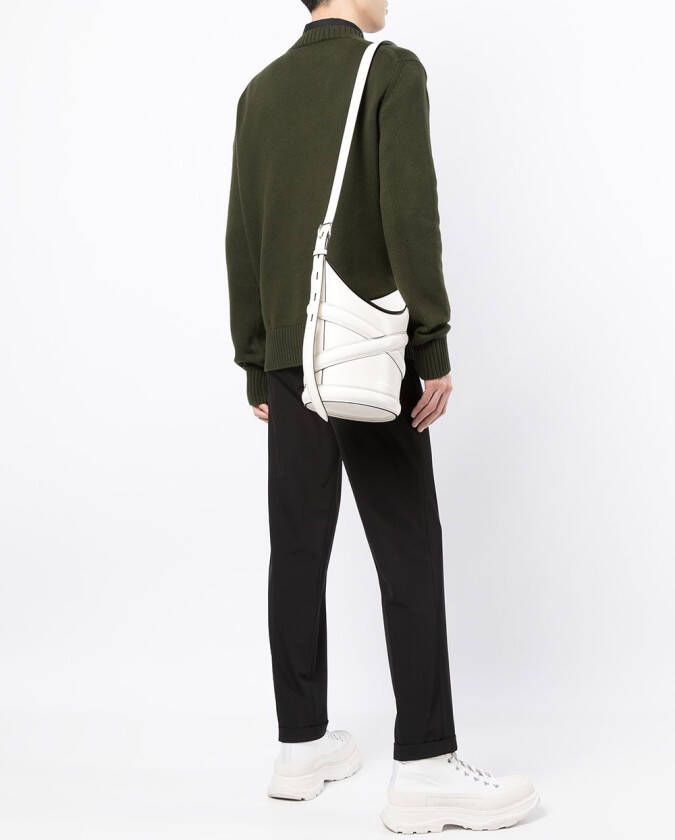 Alexander McQueen The Curve schoudertas Wit