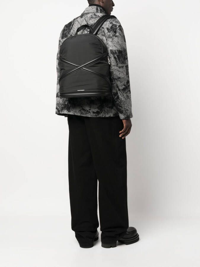Alexander McQueen The Harness rugzak met logo Zwart