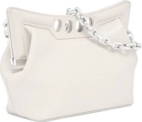 Alexander McQueen The Peak kleine tas Wit