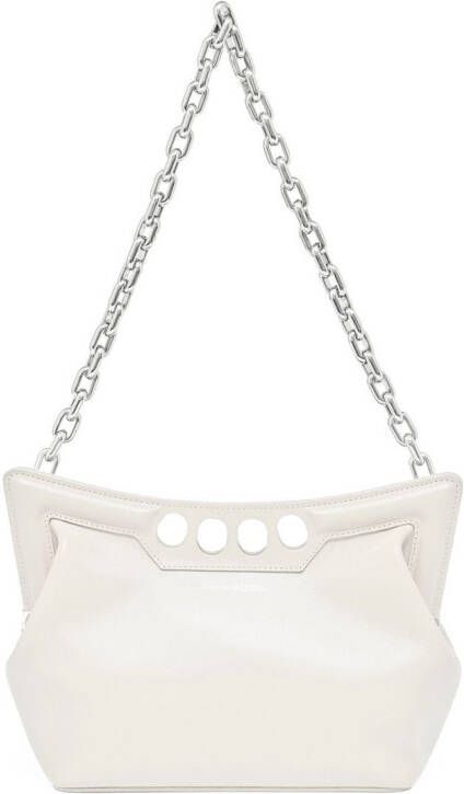 Alexander McQueen The Peak kleine tas Wit