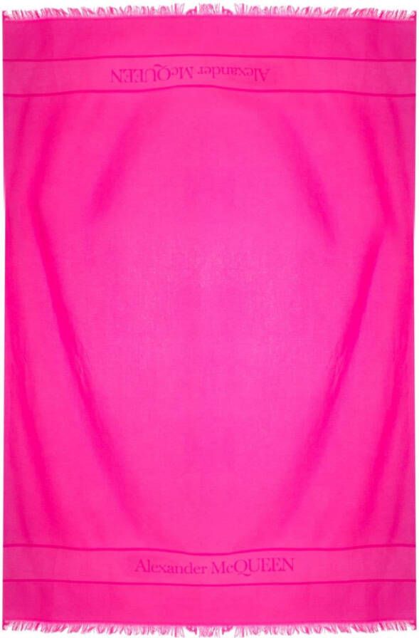 Alexander McQueen Strandhanddoek met logo Roze