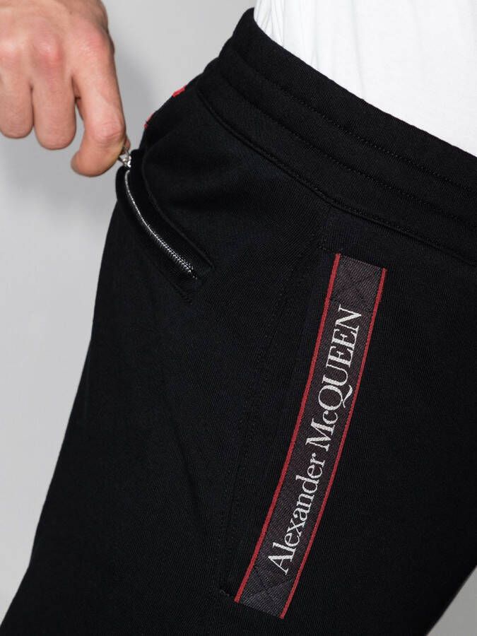Alexander McQueen Trainingsbroek met logoband Zwart