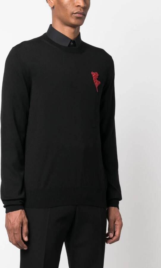 Alexander McQueen Trui met kralen Zwart