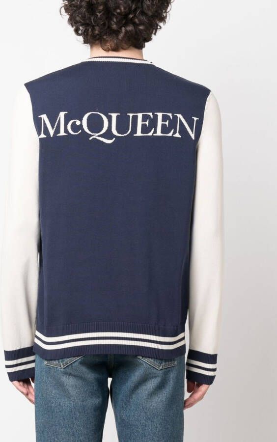 Alexander McQueen Trui met logoprint Blauw