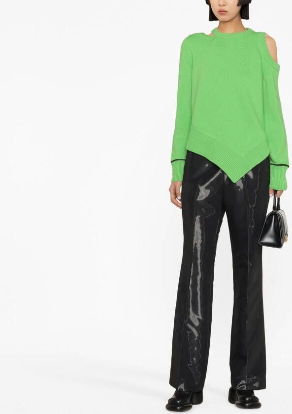 Alexander McQueen Trui met open schouders Groen