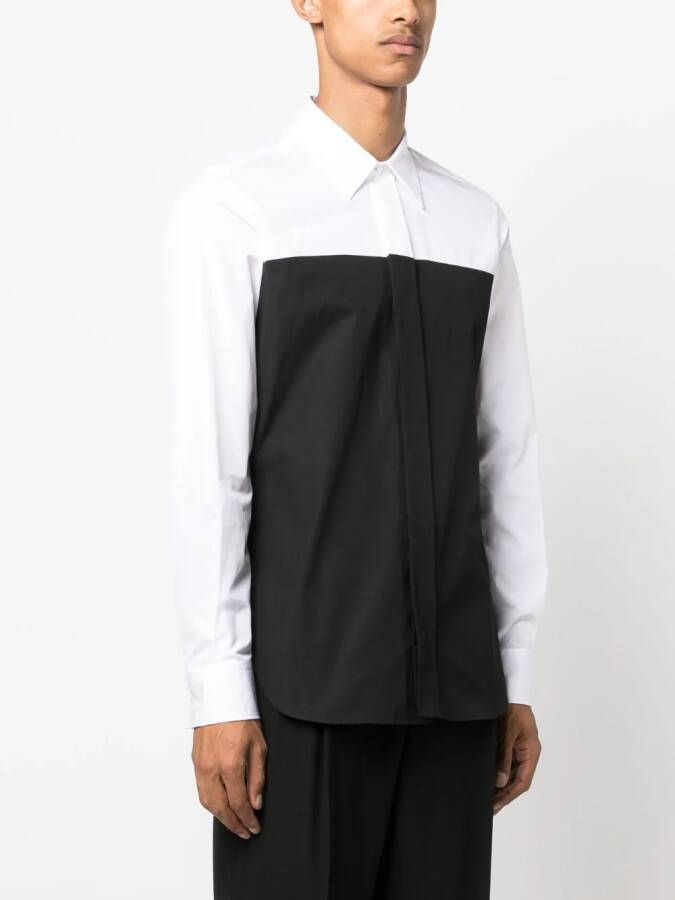 Alexander McQueen Tweekleurig overhemd Zwart