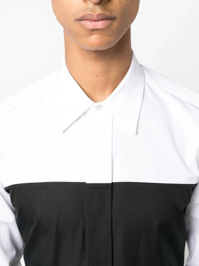 Alexander McQueen Tweekleurig overhemd Zwart