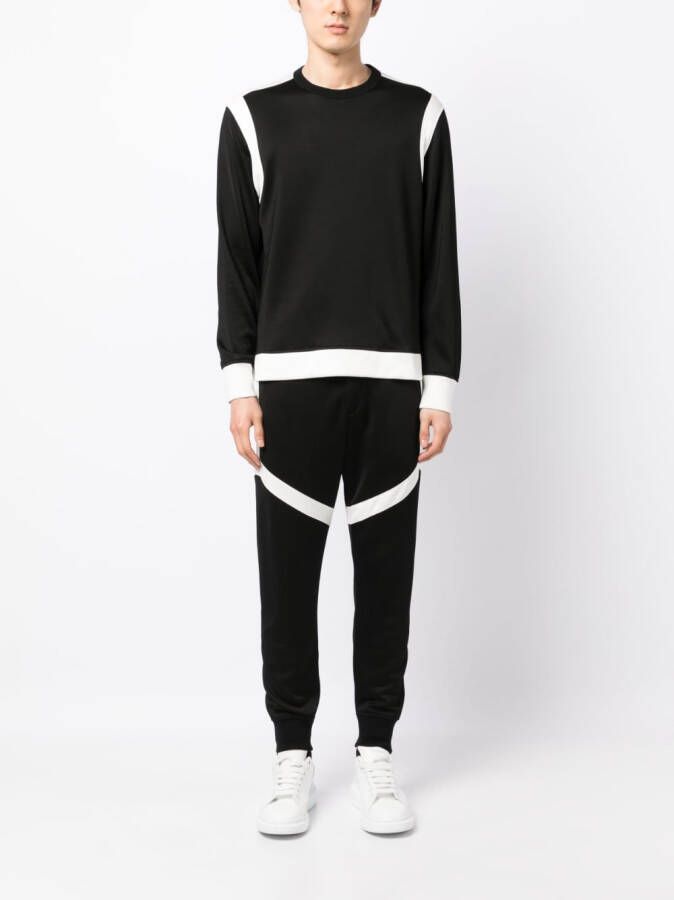 Alexander McQueen Sweater met tweekleurig vlak Zwart