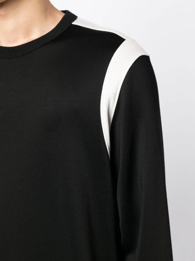 Alexander McQueen Sweater met tweekleurig vlak Zwart