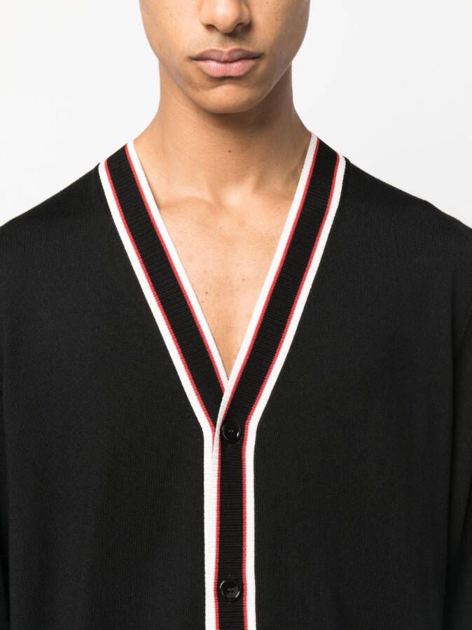 Alexander McQueen Vest met V-hals Zwart