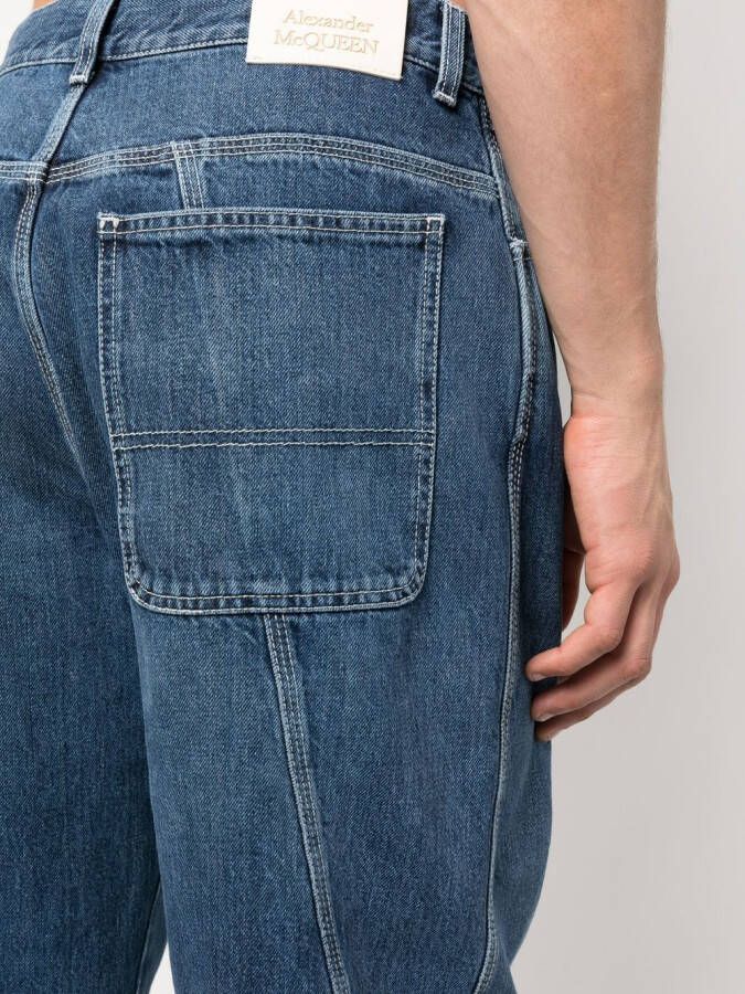 Alexander McQueen Jeans met vlakken Blauw
