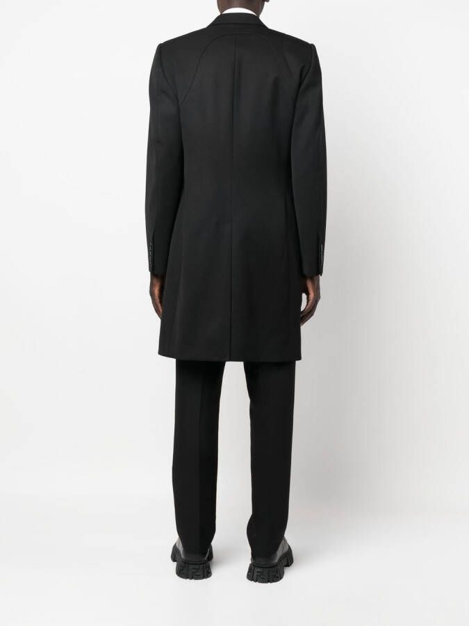 Alexander McQueen Wollen mantel Zwart