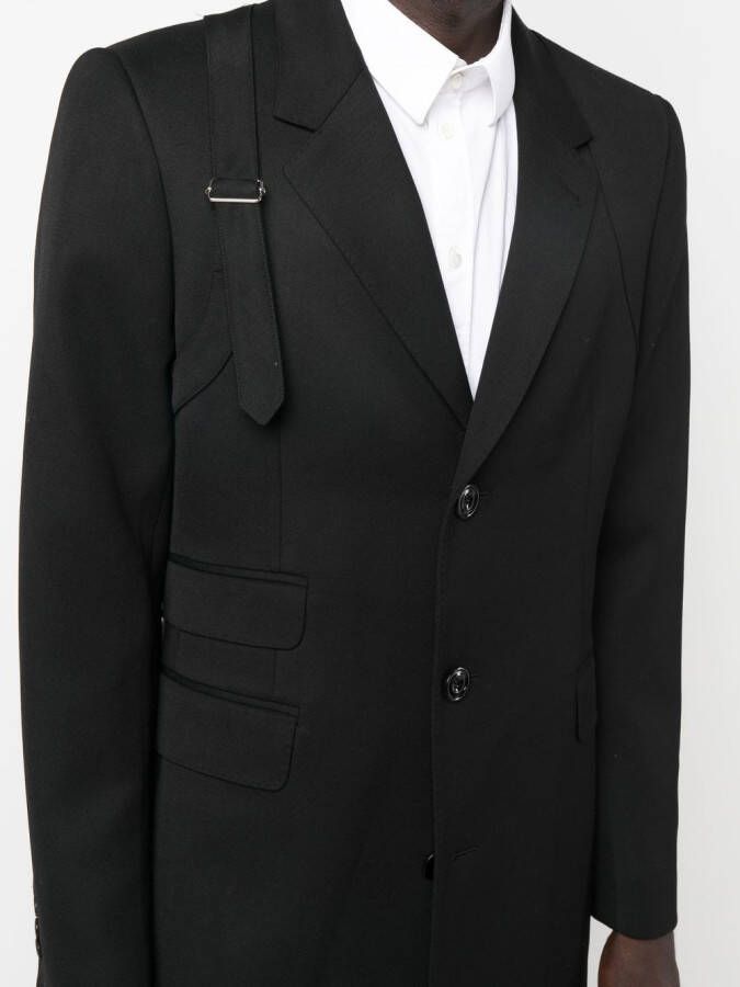 Alexander McQueen Wollen mantel Zwart