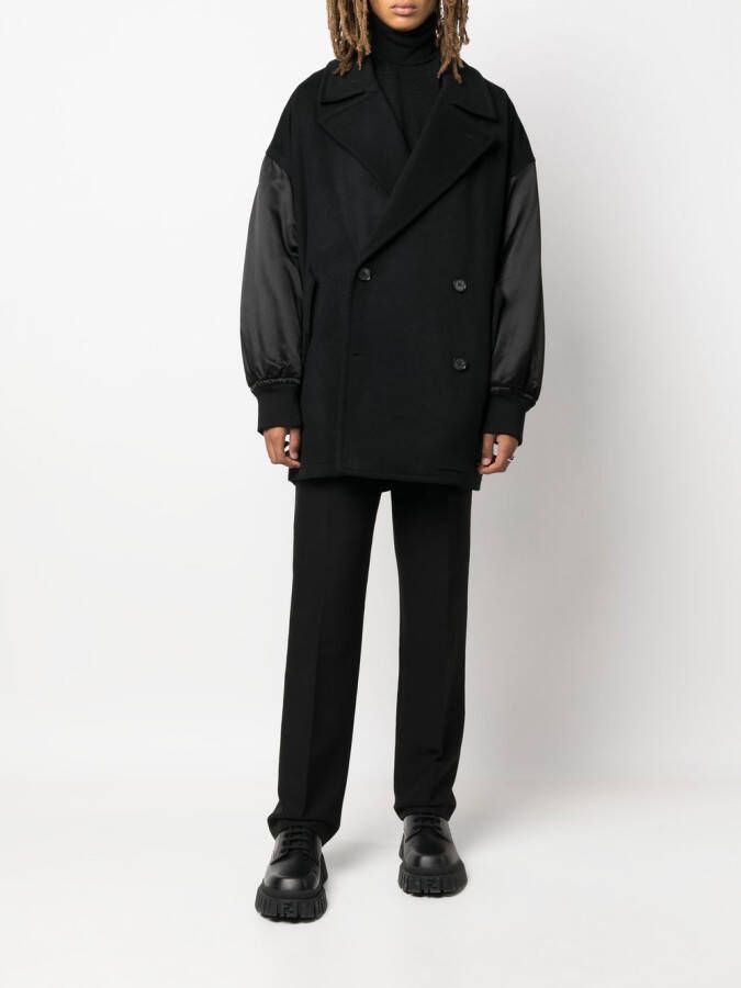 Alexander McQueen Wollen mantel Zwart