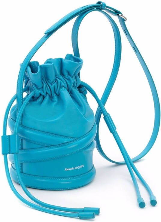 Alexander McQueen The Curve bucket-tas Blauw