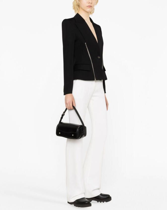 Alexander McQueen Blazer met enkele rij knopen Zwart