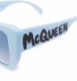 Alexander McQueen Zonnebril met cat-eye montuur Blauw - Thumbnail 3