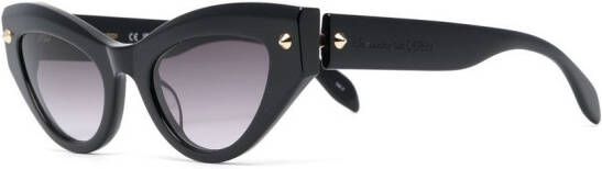 Alexander McQueen Eyewear Zonnebril met cat-eye montuur Zwart