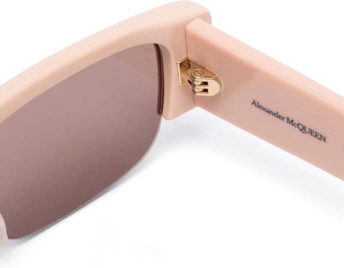 Alexander McQueen Eyewear Zonnebril met logoprint Roze