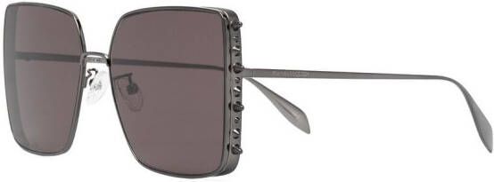 Alexander McQueen Zonnebril met oversized montuur Zwart