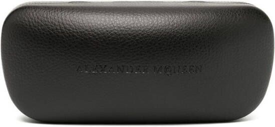 Alexander McQueen Zonnebril met oversized montuur Zwart