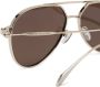 Alexander McQueen Zonnebril met piloten montuur Goud - Thumbnail 3