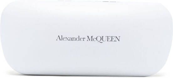 Alexander McQueen Zonnebril met piloten montuur Goud