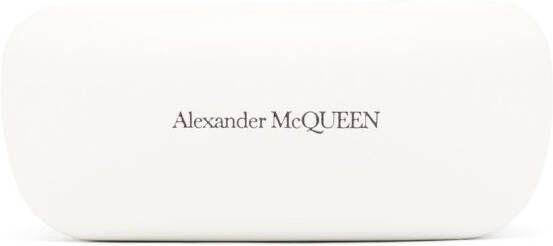 Alexander McQueen Zonnebril met vierkant montuur Goud