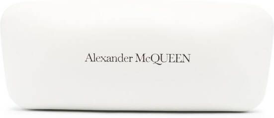 Alexander McQueen Zonnebril met vierkant montuur Grijs