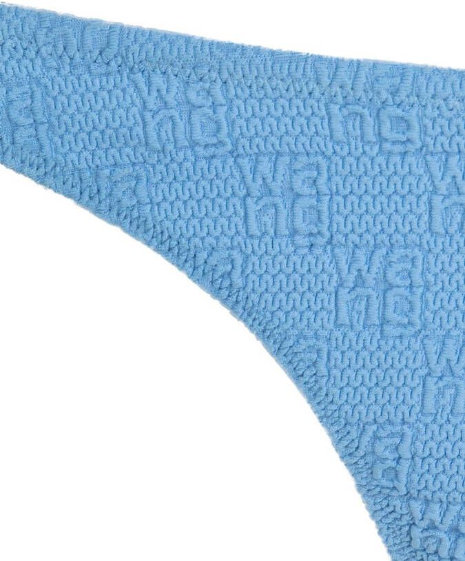 Alexander Wang Bikinislip met logo Blauw