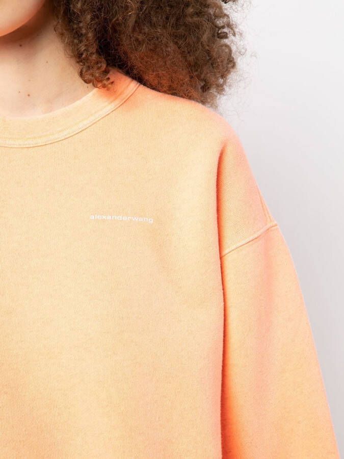 Alexander Wang Sweater met logoprint Oranje