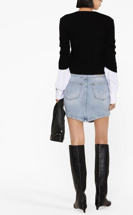 Alexander Wang Vest met contrasterende mouwen Zwart