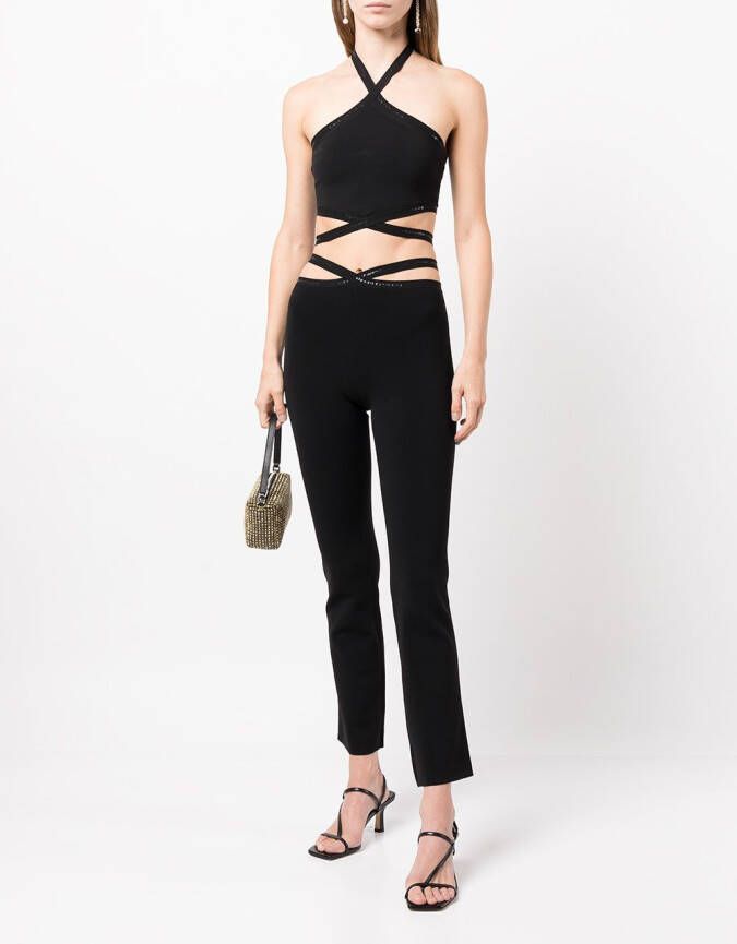 Alexander Wang Legging met logo afwerking Zwart