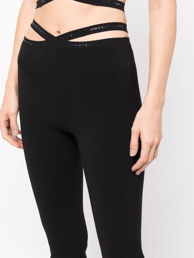 Alexander Wang Legging met logo afwerking Zwart