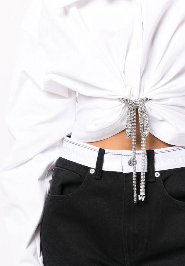 Alexander Wang Cropped blouse Wit