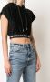 Alexander Wang Cropped hoodie Zwart - Thumbnail 3