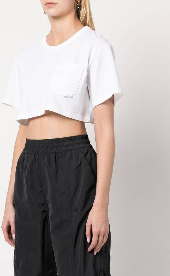 Alexander Wang Cropped T-shirt Wit
