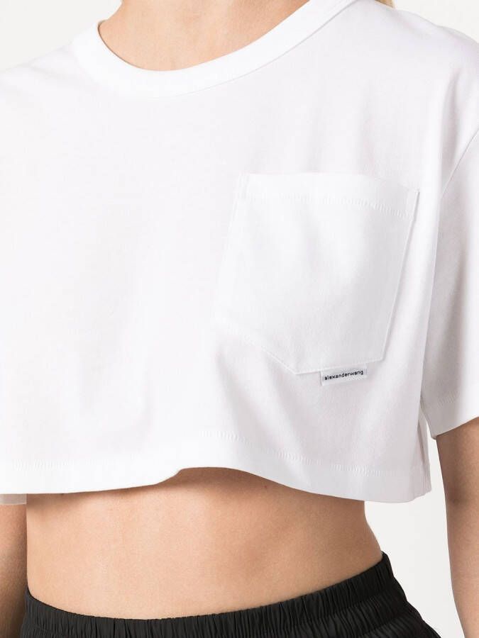 Alexander Wang Cropped T-shirt Wit